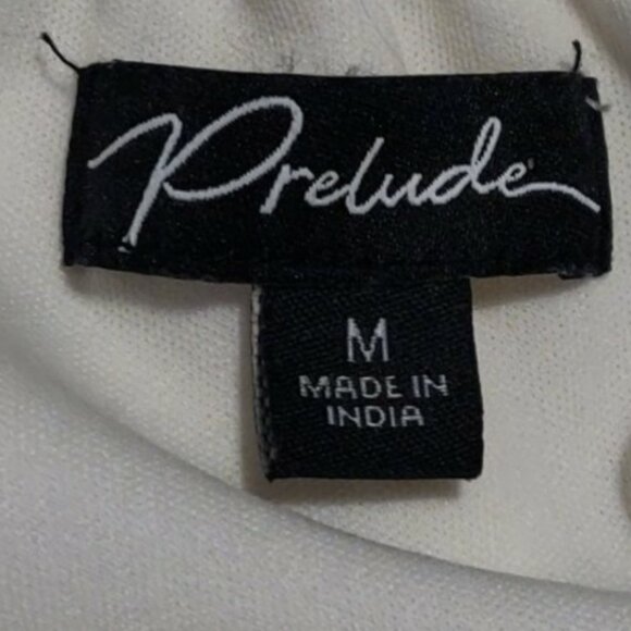 Prelude Cream Floral Statement Sleeve Top Women's size MEDIUM - Picture 3 of 7